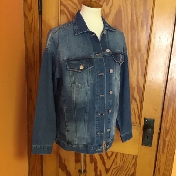3 for 20 $ bundle YMI oversized distressed jean jacket - Picture 5 of 10